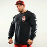 Black men’s cotton training shirt for gym, running, and sports activities