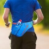 Waterproof multifunctional running waist bag with adjustable belt and bottle holder