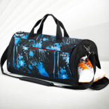 "Men’s black fitness sports bag made of Oxford cloth"