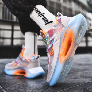Men’s breathable low-top sneakers with TPU upper and Korean-style running shoe design”