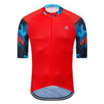 "Raudax summer cycling jersey short sleeve front view" "Men and women cycling jersey back design" "Breathable polyester bike jersey side view" "Ropa Ciclismo Triathlon jersey fabric close-up" "Raudax unisex cycling jersey color options" "Raudax cycling jersey size chart"