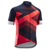 Men’s lightweight breathable cycling jersey for road and mountain biking in gradient and multi-color designs