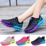 Women breathable mesh sports shoes casual fitness running sneakers