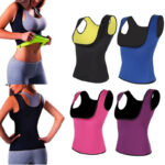 Lightweight breathable polyester women’s sport vest available in black, blue, pink, and purple for gym and yoga workouts