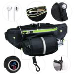 Waterproof multifunctional running waist bag with adjustable belt and bottle holder
