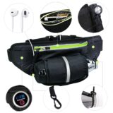 Waterproof multifunctional running waist bag with adjustable belt and bottle holder
